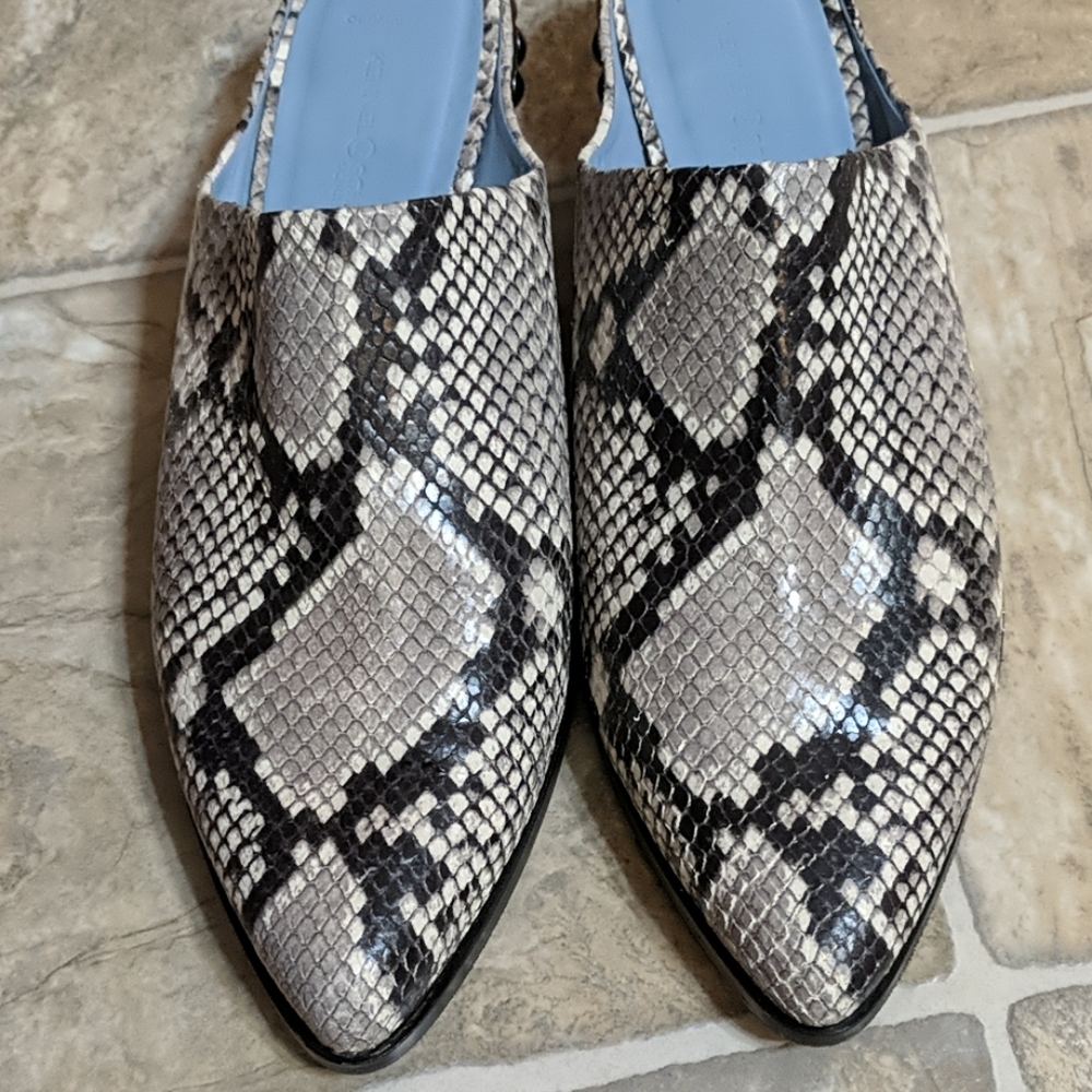 Kennel Schmenger Germany snake leather mule 9.5